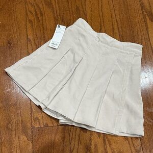 GU girls Beige Pleated Skirt skort